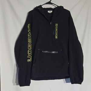 Mens Medium Oregon Ducks Reign Fleec Lines Black Jacket Rain Cold Wind.